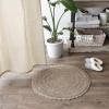 imageDII Crochet Collection Reversible Bath Mat Round 275quot Diameter Honey GoldStone