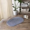 imageDII Crochet Collection Reversible Bath Mat Round 275quot Diameter Honey GoldStonewash Blue