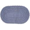 imageDII Crochet Collection Reversible Bath Mat Round 275quot Diameter Honey GoldStonewash Blue