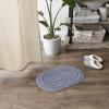 imageDII Crochet Collection Reversible Bath Mat Round 275quot Diameter Honey GoldStonewash Blue