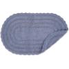 imageDII Crochet Collection Reversible Bath Mat Round 275quot Diameter Honey GoldStonewash Blue