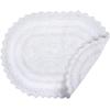 imageDII Crochet Collection Reversible Bath Mat Round 275quot Diameter Honey GoldWhite