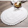 imageDII Crochet Collection Reversible Bath Mat Round 275quot Diameter Honey GoldWhite