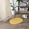 imageDII Crochet Collection Reversible Bath Mat Round 275quot Diameter Honey GoldYellow