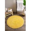 imageDII Crochet Collection Reversible Bath Mat Round 275quot Diameter Honey GoldYellow