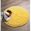 imageDII Crochet Collection Reversible Bath Mat Round 275quot Diameter Honey GoldYellow