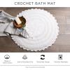imageDII Crochet Collection Reversible Bath Mat Round 275quot Diameter Honey GoldYellow