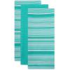 imageDII Everyday Dishtowel Collection Urban Stripe 20x30 Artichoke Green 3 PieceAqua