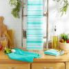 imageDII Everyday Dishtowel Collection Urban Stripe 20x30 Artichoke Green 3 PieceAqua