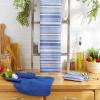 imageDII Everyday Dishtowel Collection Urban Stripe 20x30 Artichoke Green 3 PieceNautical Blue
