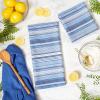 imageDII Everyday Dishtowel Collection Urban Stripe 20x30 Artichoke Green 3 PieceNautical Blue