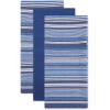 imageDII Everyday Dishtowel Collection Urban Stripe 20x30 Artichoke Green 3 PieceNautical Blue