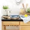 imageDII Everyday Dishtowel Collection Urban Stripe 20x30 Artichoke Green 3 PieceStonewash Blue