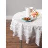imageDII Home Essentials 100 Polyester Machine Washable Shabby Chic Vintage Tablecloth or Overlay 63quot Round Vintage Lace CreamBlack