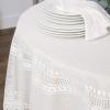 imageDII Home Essentials 100 Polyester Machine Washable Shabby Chic Vintage Tablecloth or Overlay 63quot Round Vintage Lace CreamNordic Cream