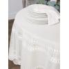 imageDII Home Essentials 100 Polyester Machine Washable Shabby Chic Vintage Tablecloth or Overlay 63quot Round Vintage Lace CreamNordic Cream