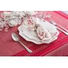 imageDII Home Essentials 100 Polyester Machine Washable Shabby Chic Vintage Tablecloth or Overlay 63quot Round Vintage Lace CreamNordic Red
