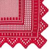 imageDII Home Essentials 100 Polyester Machine Washable Shabby Chic Vintage Tablecloth or Overlay 63quot Round Vintage Lace CreamNordic Red