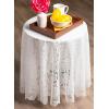 imageDII Home Essentials 100 Polyester Machine Washable Shabby Chic Vintage Tablecloth or Overlay 63quot Round Vintage Lace CreamOffwhite