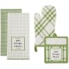imageDII Home Sweet Farmhouse Kitchen Collection Dishtowel Set 18x28 Black 4 CountAntique Green
