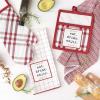 imageDII Home Sweet Farmhouse Kitchen Collection Dishtowel Set 18x28 Black 4 CountBarn Red