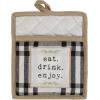 imageDII Home Sweet Farmhouse Kitchen Collection Dishtowel Set 18x28 Black 4 CountBlack