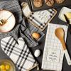 imageDII Home Sweet Farmhouse Kitchen Collection Dishtowel Set 18x28 Black 4 CountBlack