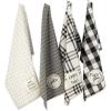 imageDII Home Sweet Farmhouse Kitchen Collection Dishtowel Set 18x28 Black 4 CountBlack