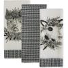imageDII Home Sweet Farmhouse Kitchen Collection Dishtowel Set 18x28 Black 4 CountFarm Animals