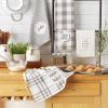 imageDII Home Sweet Farmhouse Kitchen Collection Dishtowel Set 18x28 Black 4 CountGray