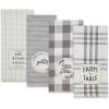 imageDII Home Sweet Farmhouse Kitchen Collection Dishtowel Set 18x28 Black 4 CountGray