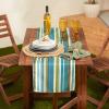 imageDII IndoorOutdoor Tabletop Collection Multiuse Machine Washable Striped Table Runner 14x72 wZipper Summer PrintBeachy Print