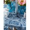 imageDII Paisley Outdoor Tabletop Collection Water Resistant Tablecloth 60 x 84 Blue120 x 60 Rectangular
