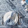 imageDII Paisley Outdoor Tabletop Collection Water Resistant Tablecloth 60 x 84 Blue84 x 60 Rectangular