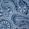 imageDII Paisley Outdoor Tabletop Collection Water Resistant Tablecloth 60quot Round Blue