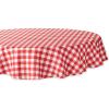 imageDII 100 Polyester Spill proof and Waterproof Machine Washable Tablecloth for Outdoor Use 60x84quot Red Check Seats 6 to 8 People60 Round