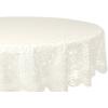 imageDII Home Essentials 100 Polyester Machine Washable Shabby Chic Vintage Tablecloth or Overlay 63quot Round Vintage Lace CreamOffwhite