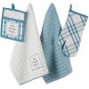 imageDII Home Sweet Farmhouse Kitchen Collection Dishtowel Set 18x28 Black 4 CountStorm Blue
