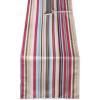 imageDII IndoorOutdoor Tabletop Collection Multiuse Machine Washable Striped Table Runner 14x72 wZipper Summer PrintSummer Print