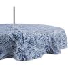 imageDII Paisley Outdoor Tabletop Collection Water Resistant Tablecloth 60quot Round Blue