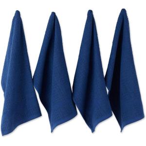 imageDII Basic Terry Collection Waffle Dishtowel Set 15x26 Solid Honey Gold 4 PieceSolid Nautical Blue