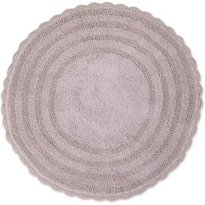 imageDII Crochet Collection Reversible Bath Mat Round 275quot Diameter Honey GoldDusty Lilac