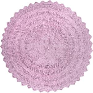 imageDII Crochet Collection Reversible Bath Mat Round 275quot Diameter Honey GoldMauve
