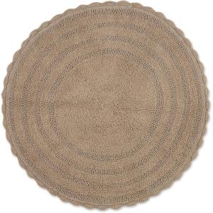 imageDII Crochet Collection Reversible Bath Mat Round 275quot Diameter Honey GoldStone
