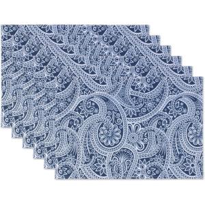 imageDII Paisley Outdoor Tabletop Collection Water Resistant Tablecloth 60 x 84 Blue19 x 13 Rectangular