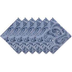 imageDII Paisley Outdoor Tabletop Collection Water Resistant Tablecloth 60 x 84 Blue20 x 20 Set of 6