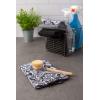 imageDII Cleaning Collection MultiPurpose Microfiber Gray Stripes Dishtowel SetBlack Damask