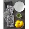 imageDII Cleaning Collection MultiPurpose Microfiber Gray Stripes Dishtowel SetBlack Damask