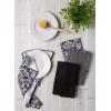 imageDII Cleaning Collection MultiPurpose Microfiber Gray Stripes Dishtowel SetBlack Damask