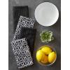 imageDII Cleaning Collection MultiPurpose Microfiber Gray Stripes Dishtowel SetBlack Lattice